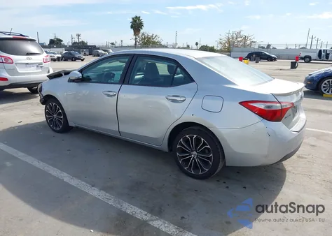 2015 Toyota Corolla S Plus z USA, uszkodzony, nr VIN 5YFBURHE9FP183673